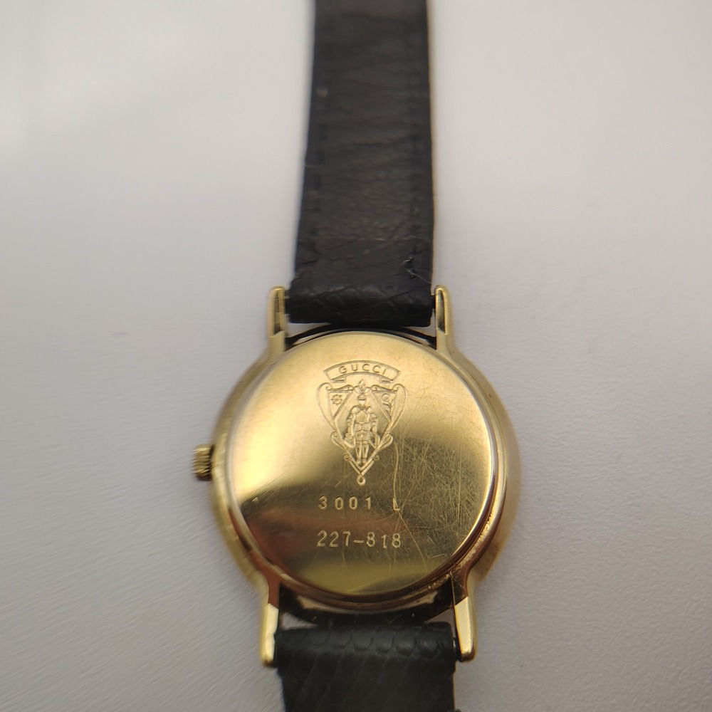 Vintage 1992 Authentic‎ GUCCI 3001L Swiss Womens Quartz Watch Lizard Skin band - Picture 8 of 11